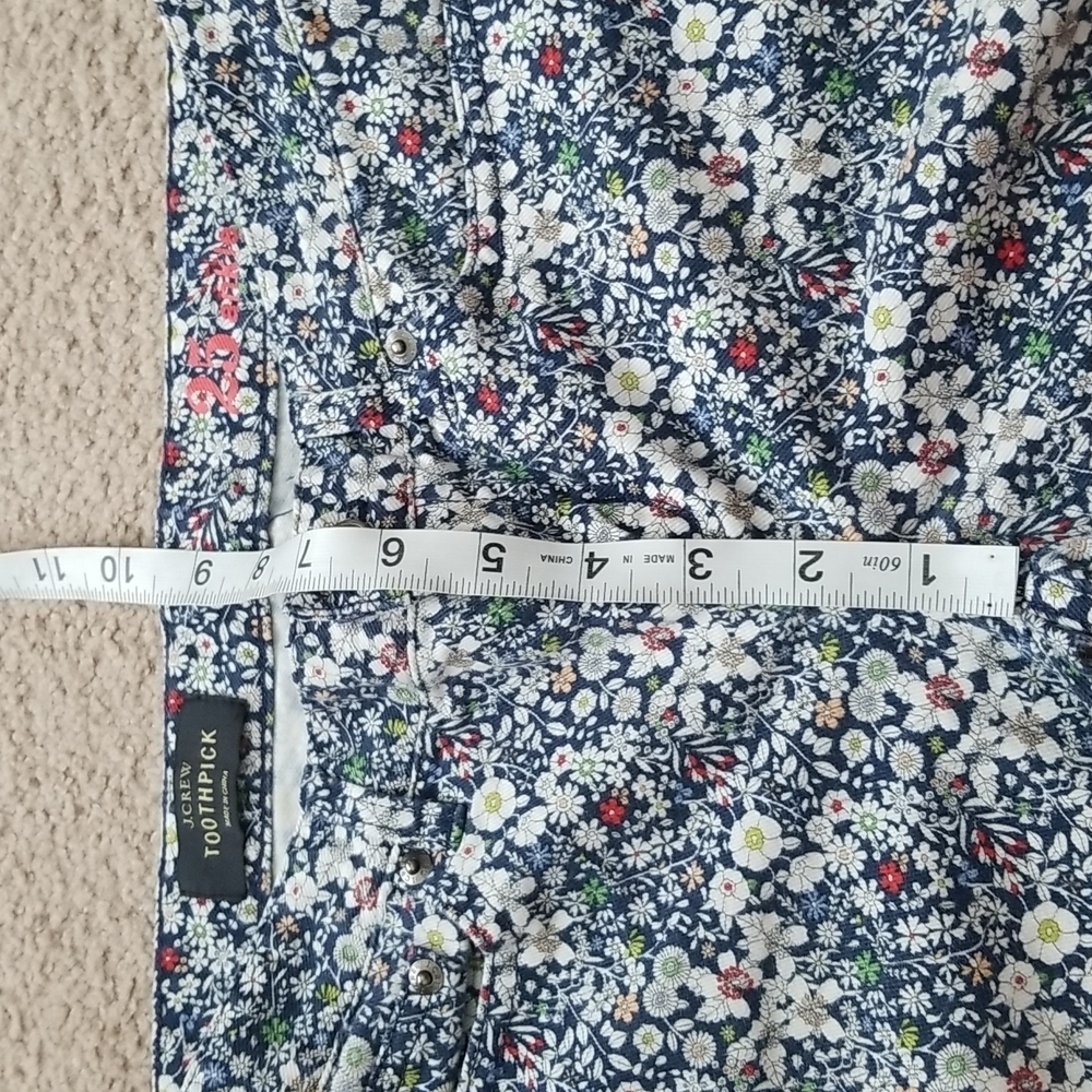 J.Crew Floral Toothpick Ankle Skinny Jeans - Picture 7 of 16